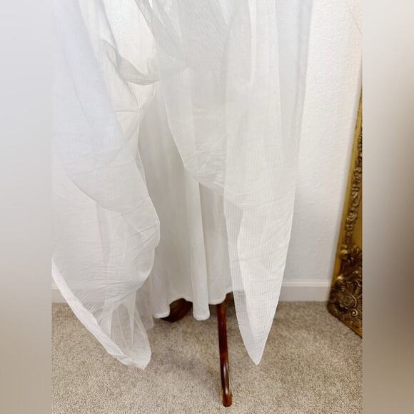 NWT Anaya With Love Maternity Tulle Midaxi Dress in White Size 10 $132 - Picture 6 of 14